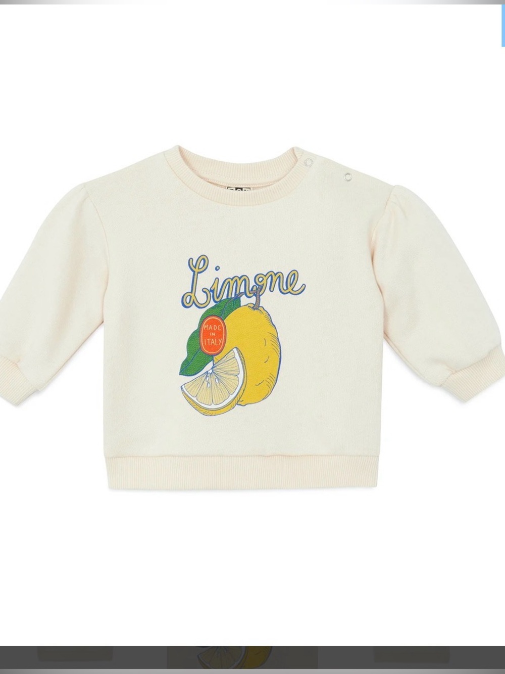 BONTON LIMONE LYS BABY SWEATSHIRT Size 2